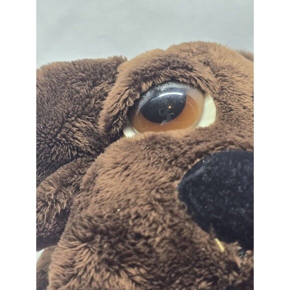 Russ Stuffed Plush Dark Chocolate Brown Puppy Dog Big Sad Eyes Wakely - Picture 8 of 14